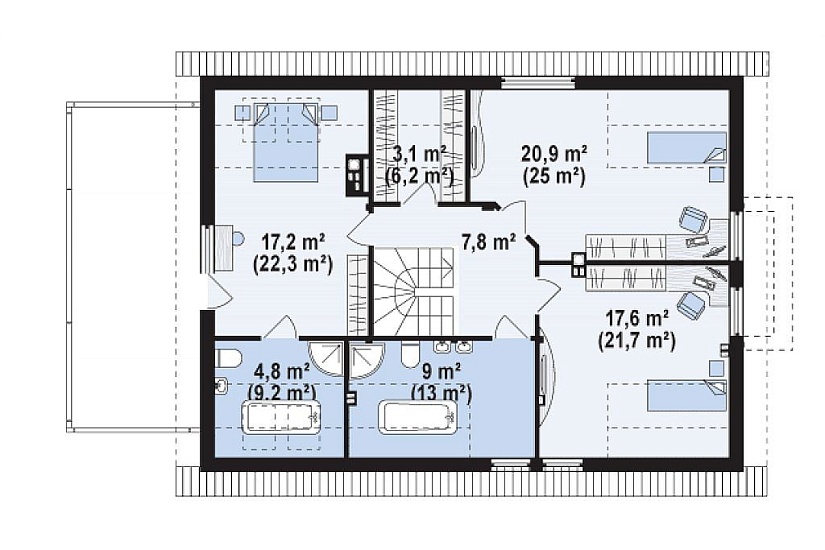 ДОМ ИЗ ГАЗОБЕТОНА ГД-186