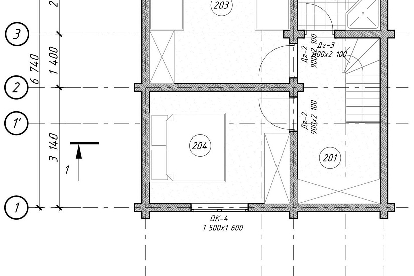 Дом-брус200х142-9740х6740-1,5эт-АР-КР