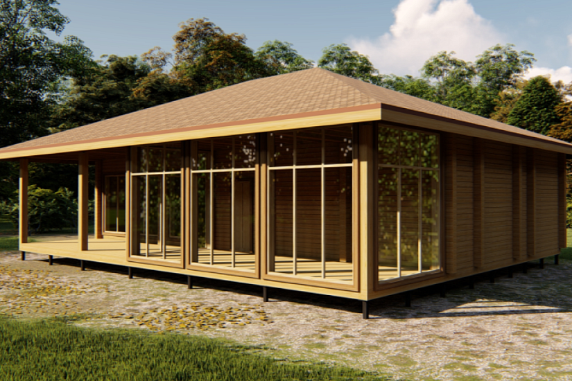 Дом-брус200х150мм-14000х11000мм-1эт-АР-КР Дом-брус200х150мм-14000х11000мм-1эт-АР-КР