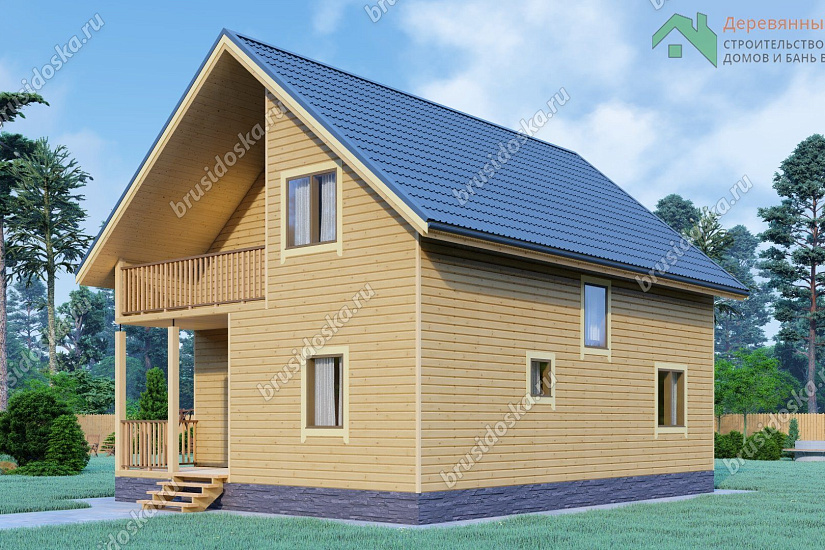 Дом из профилированного бруса 8х10 Дом из профилированного бруса 8х10