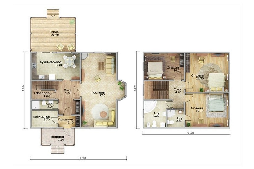 Каркасный дом КД-204