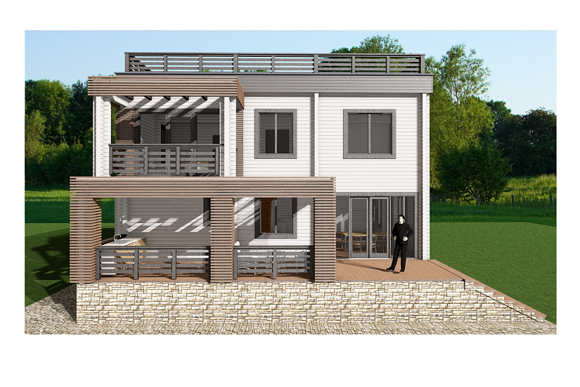 Дом-профбрус145х145-2эт-11000х12500-ЭП Дом-профбрус145х145-2эт-11000х12500-ЭП