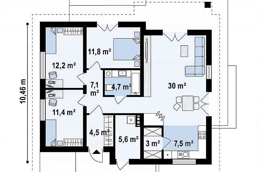 ДОМ ИЗ ГАЗОБЕТОНА ГД-145
