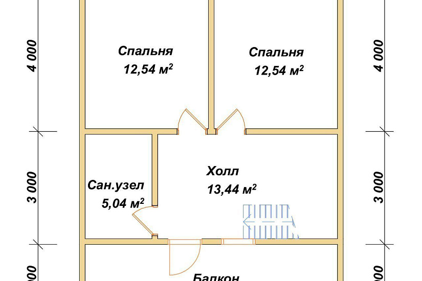 Дом из профилированного бруса 7х9