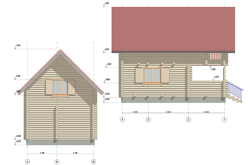 Баня-1,5эт-бревно200мм-8650х5600мм-ЭП