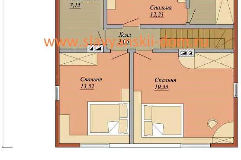  Проект "СП-13": жилой дом из сэндвич-панелей, с двумя эркерами и входами, терраса 
