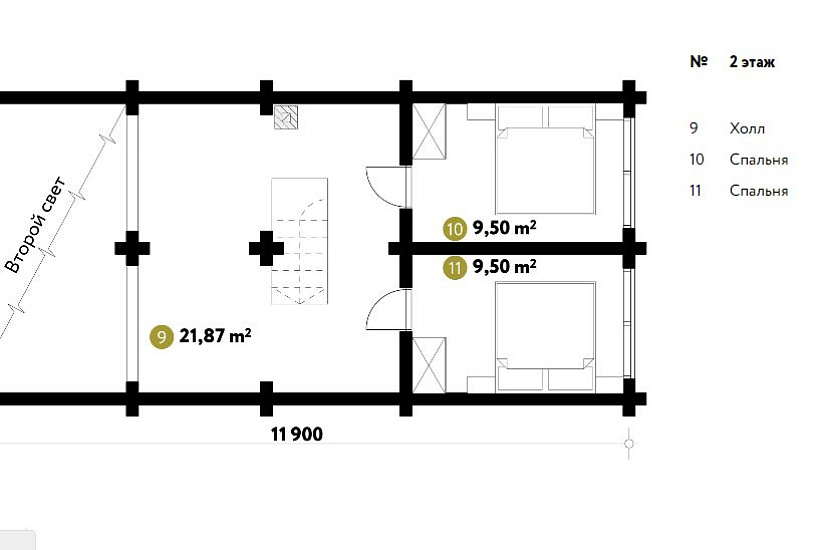 Проект дома из бруса №513
