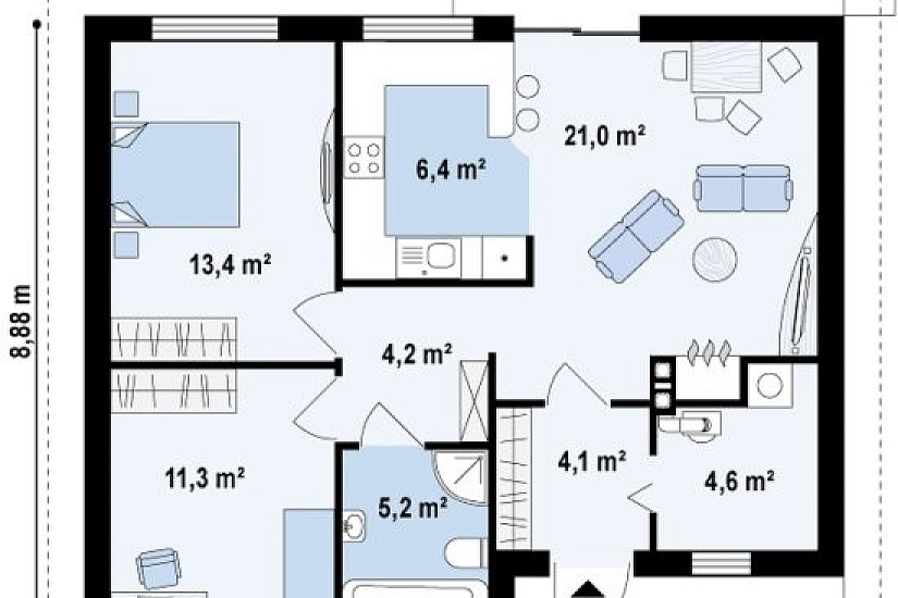 Дом ГБ 70 кв.м