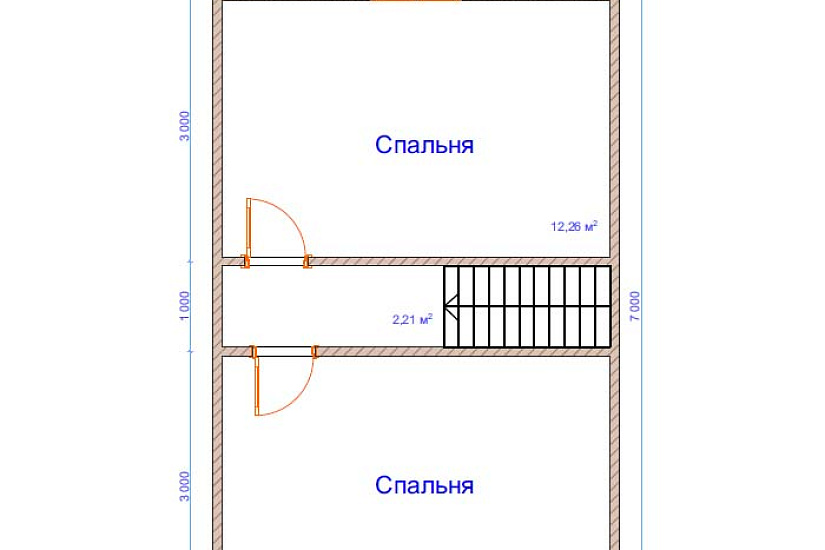 Дом из бруса №22 8x7 м Дом из бруса №22 8x7 м