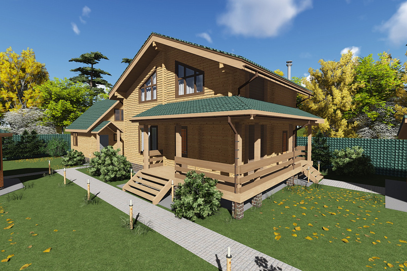 Проект дома из бруса №825 Проект дома из бруса №825