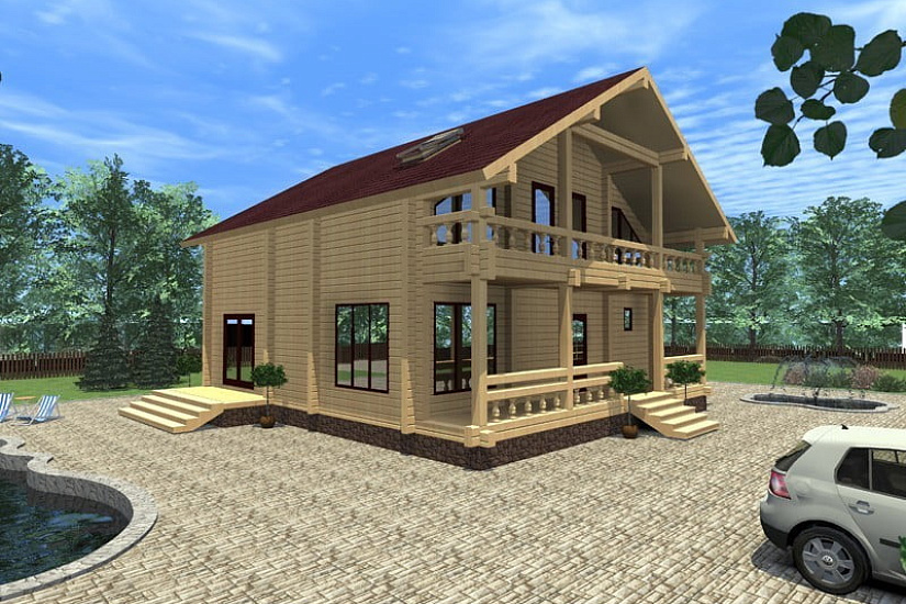 Жилой 2-х эт. дом из бруса Жилой 2-х эт. дом из бруса