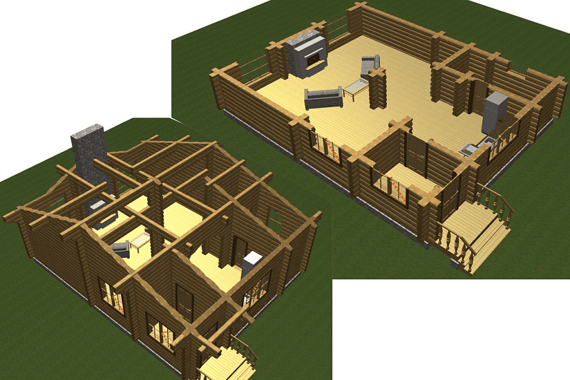 Дом-бревно260мм-11000х8500мм-1эт-АР