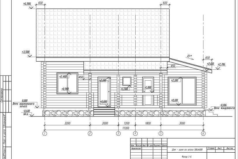 Дом-баня из профилированного бруса