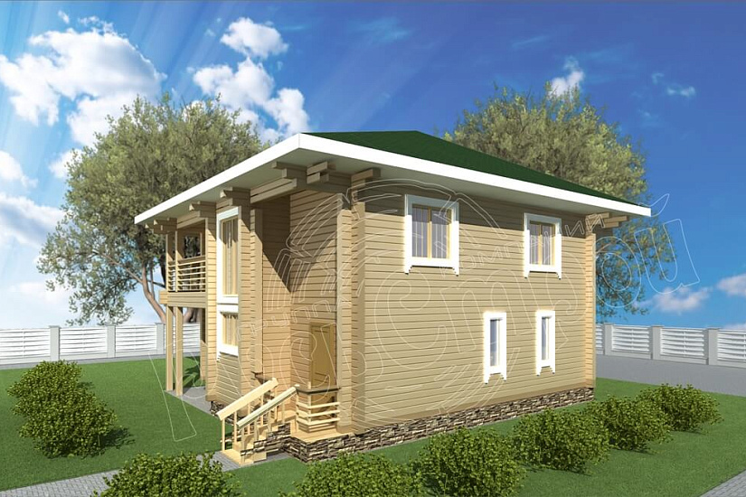 ПРОЕКТ Д-27 ДОМ ИЗ ПРОФИЛИРОВАННОГО БРУСА