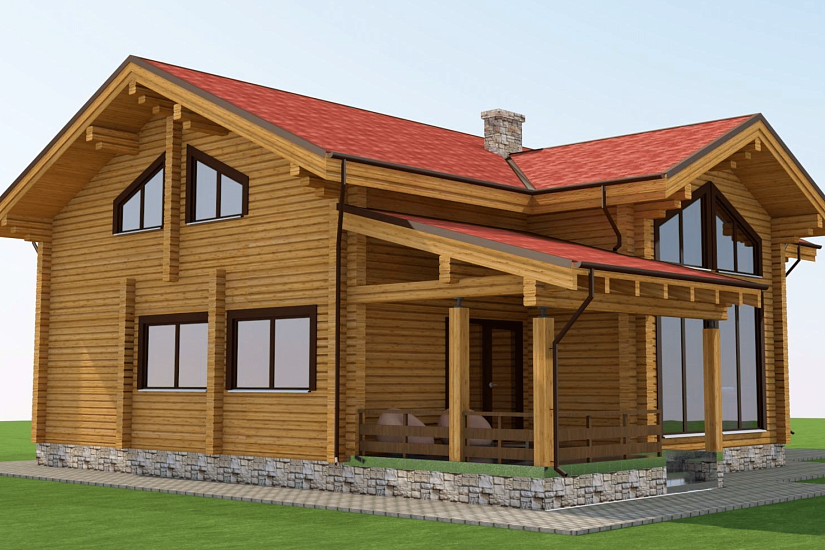 Жилой дом-брус205х140мм-14995х15500мм-1,5эт-АР