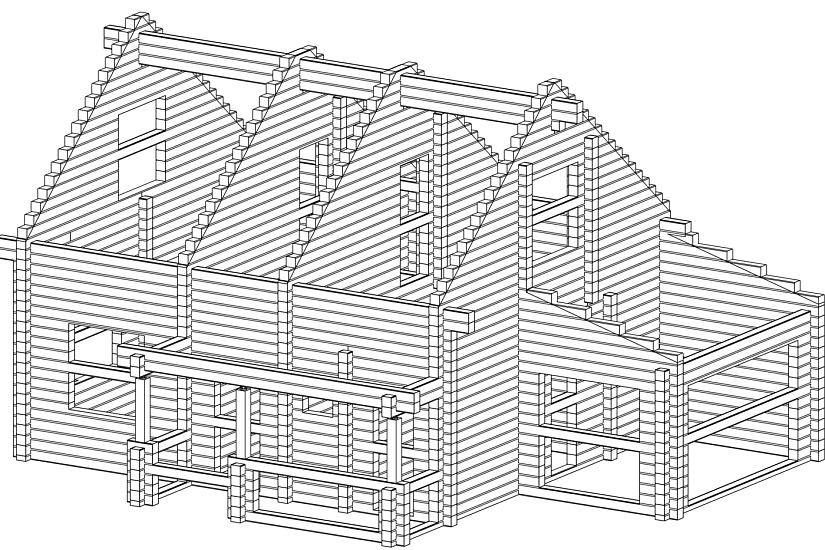 Баня 8х11- 1,5 эт -брус-КД Баня 8х11- 1,5 эт -брус-КД