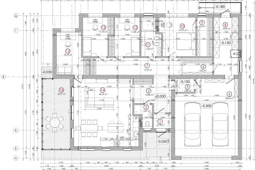 Дом-блочный 300мм-20980х15317мм-1эт-АР