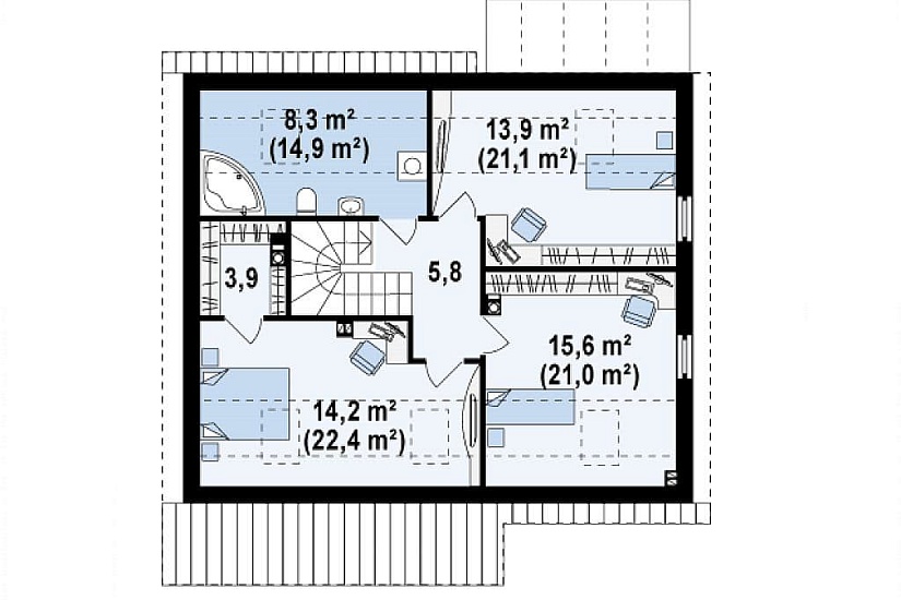 ДОМ ИЗ ГАЗОБЕТОНА ГД-165