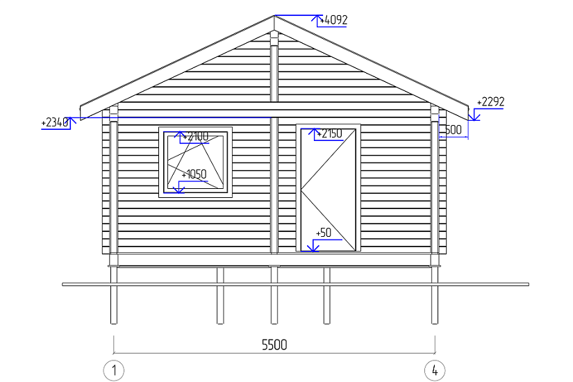 Баня-профилированный брус-1этаж-5500х9000-ЭП