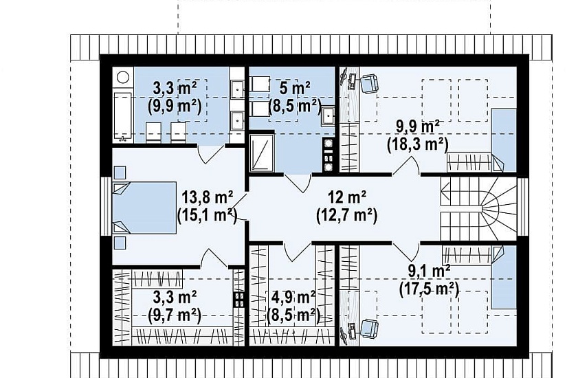 ДОМ ИЗ ГАЗОБЕТОНА ГД-156г