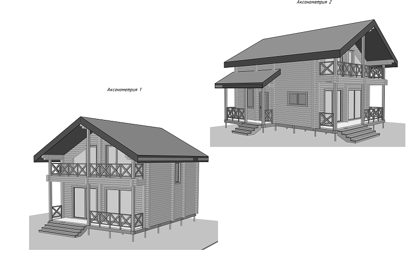 Дом-брус-1,5эт-8200х9500-КД Дом-брус-1,5эт-8200х9500-КД
