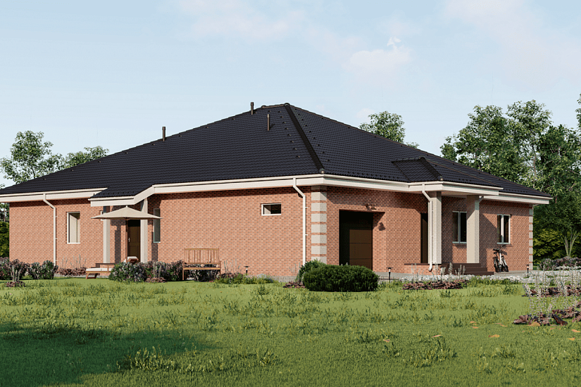 Жилой дом-блочный 390мм-17955х8995мм-1эт-АР-КР