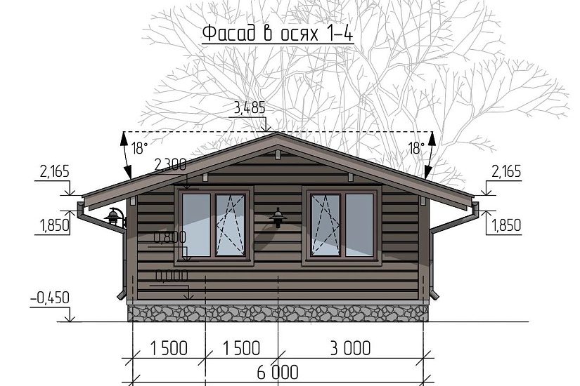 Гостевой дома 6х9-1эт-каркасник-РД Гостевой дома 6х9-1эт-каркасник-РД