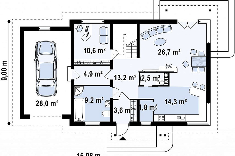 ДОМ ИЗ ГАЗОБЕТОНА ГД-152