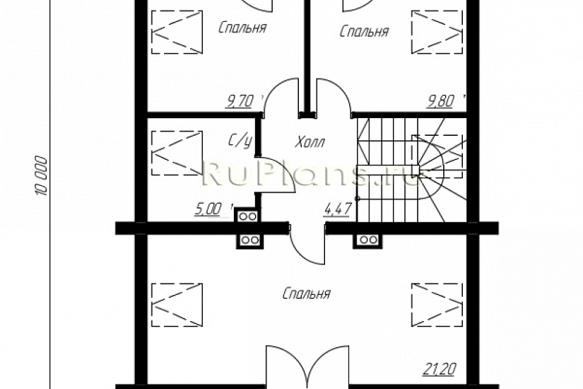 Проект дома 77м²