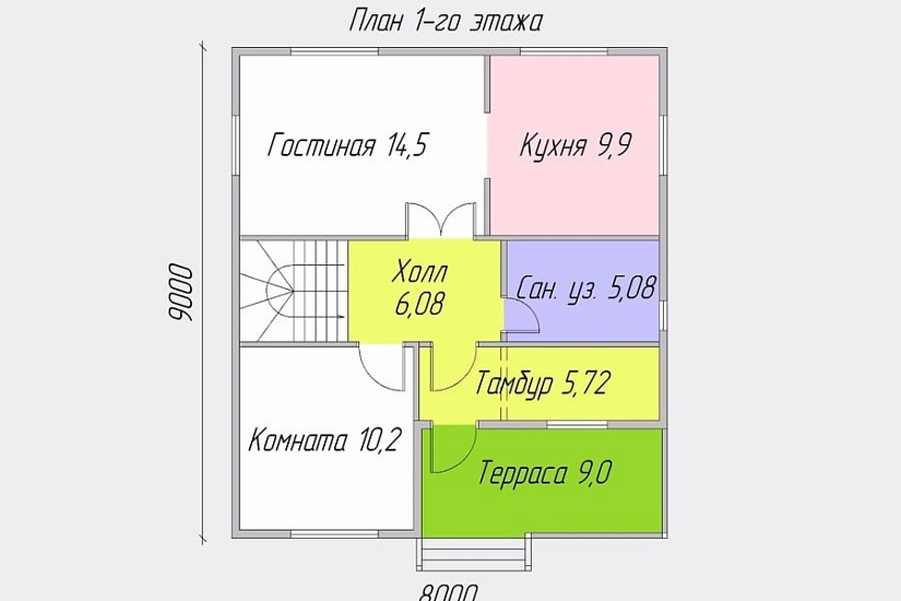 Адмирал 2К 8.0х9.0 м
