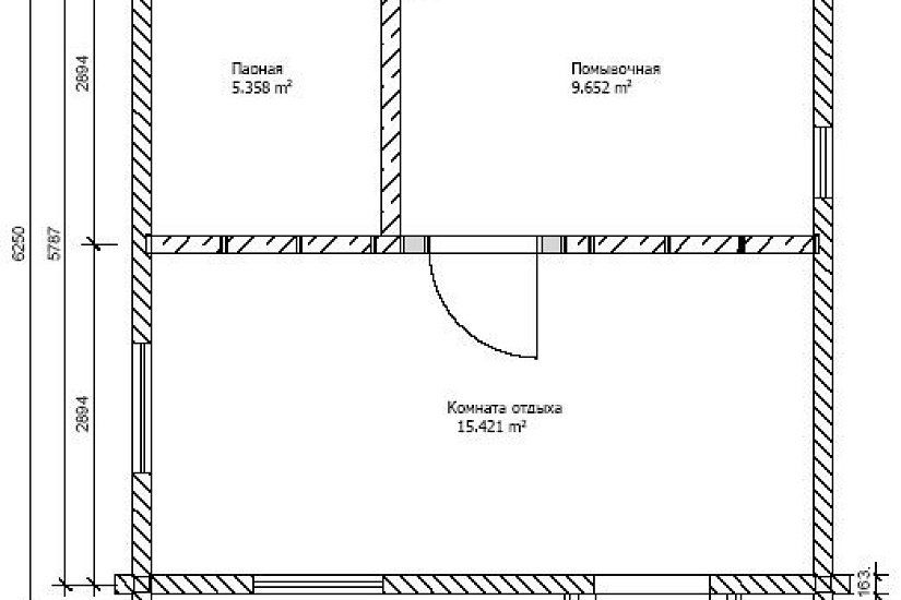 Проект бани из бруса №321 Проект бани из бруса №321