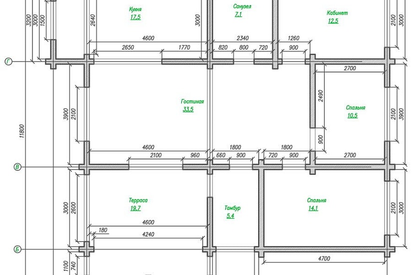 Дом из профилированного бруса ПБ-167