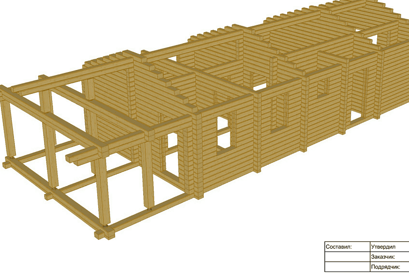 Баня из бруса 15х5,5- 1эт - КД