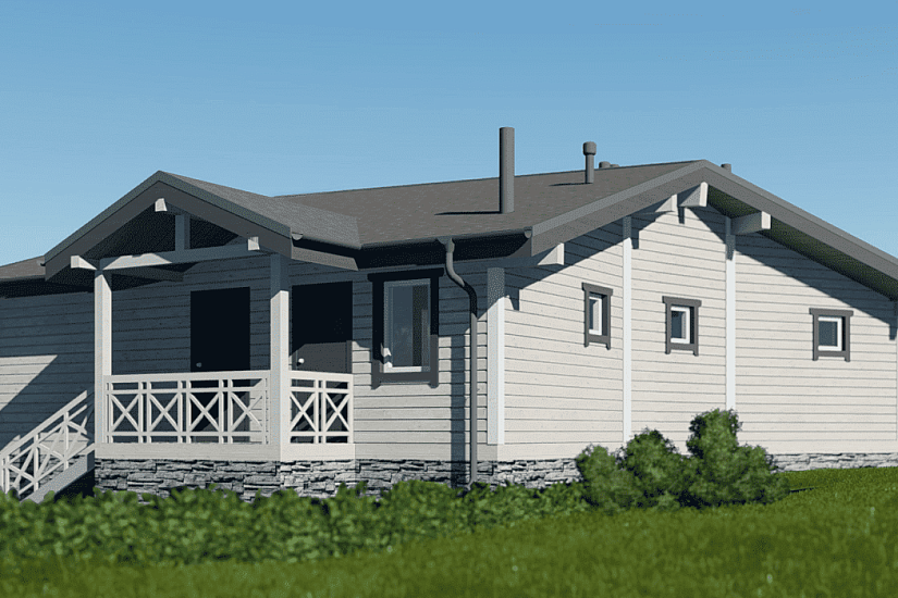 Дом-каркас 200мм-9350х15160мм-1эт-АР