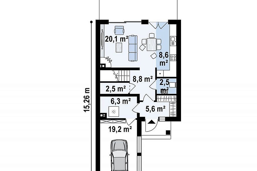 ДОМ ИЗ ГАЗОБЕТОНА ГД-123б