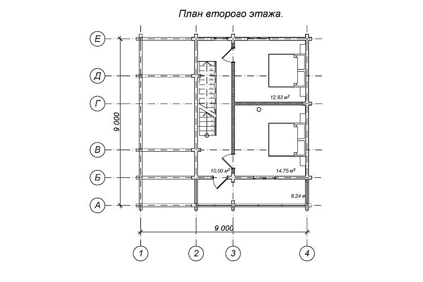 Проект дома из бруса №821