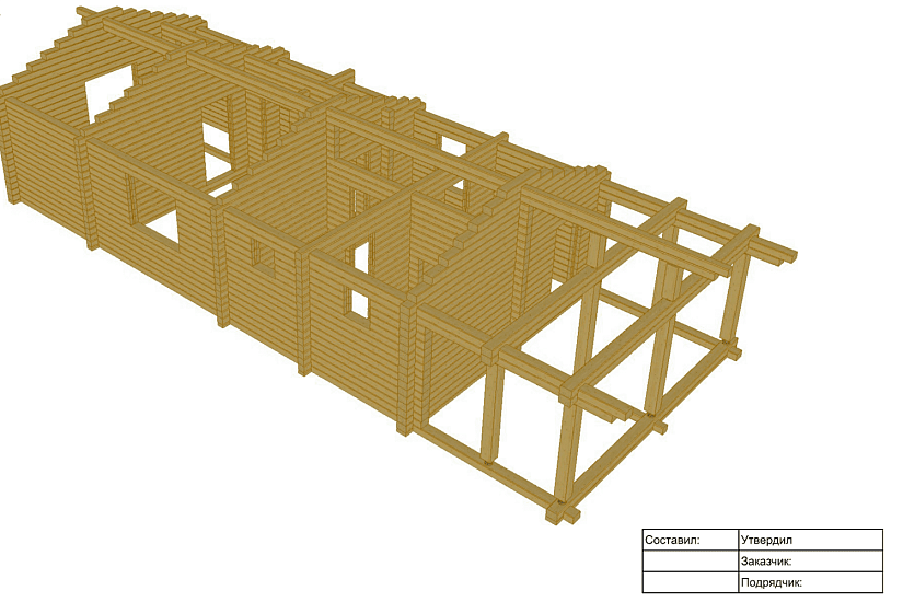 Баня из бруса 15х5,5- 1эт - КД