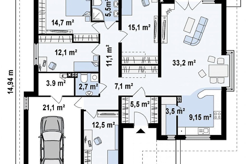 ДОМ ИЗ ГАЗОБЕТОНА ГД-141
