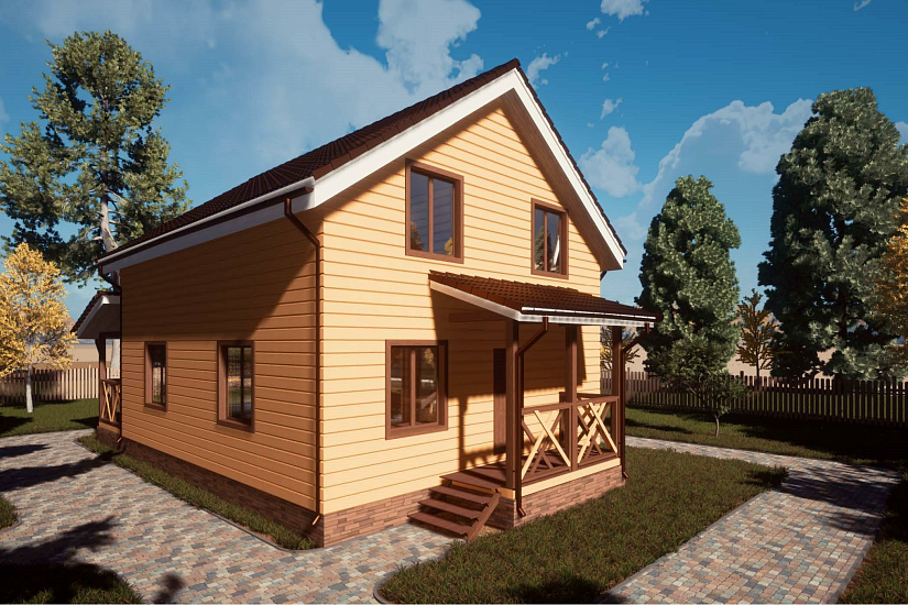 Дом-1,5эт-каркас-13895х7800мм-КД Дом-1,5эт-каркас-13895х7800мм-КД