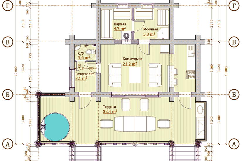 Баня-бревно300_320мм-10960х10000-1эт-АР