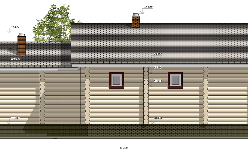 Баня-бревно260мм-13300х8000мм-1эт-АР Баня-бревно260мм-13300х8000мм-1эт-АР