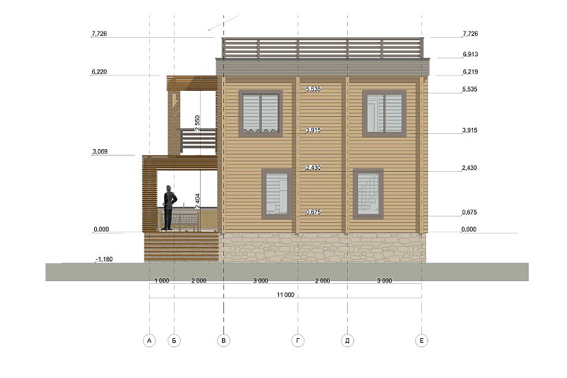 Дом-профбрус145х145-2эт-11000х12500-ЭП Дом-профбрус145х145-2эт-11000х12500-ЭП