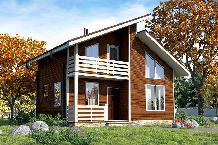 Проект дома из бруса №319 Проект дома из бруса №319
