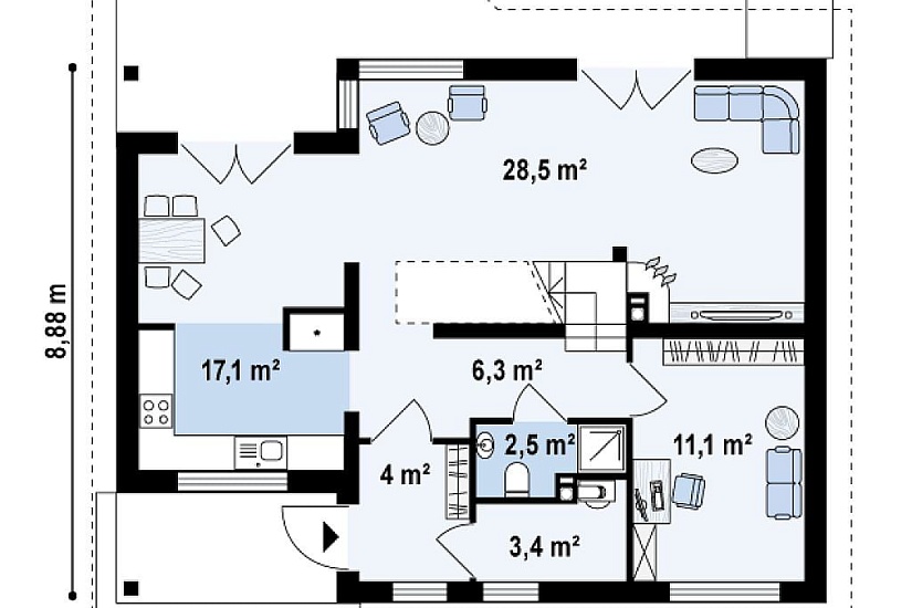 ДОМ ИЗ ГАЗОБЕТОНА ГД-129в