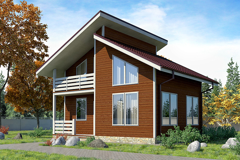 Проект дома из бруса №319 Проект дома из бруса №319