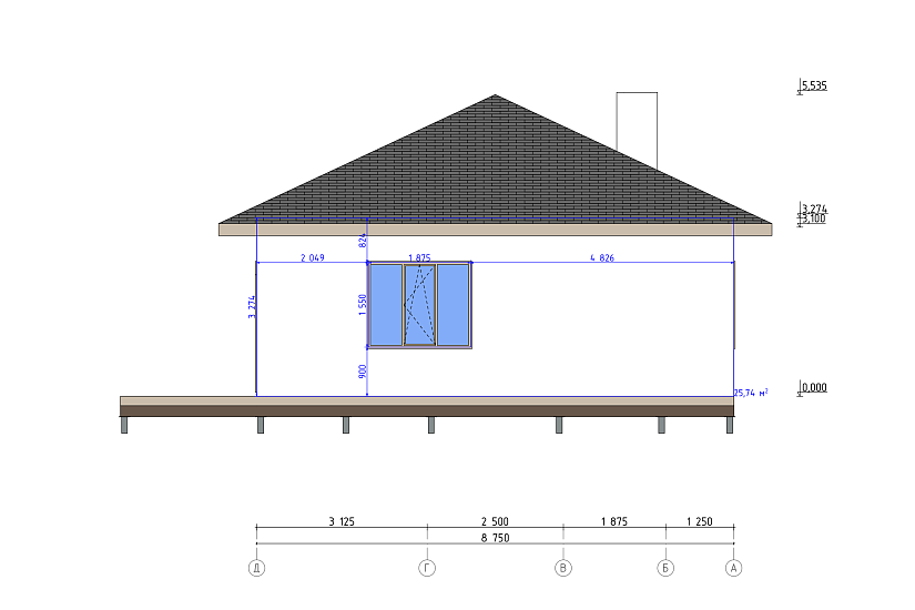 Дом-сип-панели-1этаж-11750х13250-КД Дом-сип-панели-1этаж-11750х13250-КД