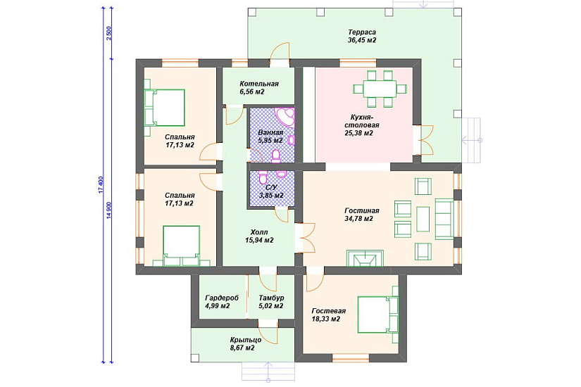 Проект дома К-227 (200.18 кв.м)