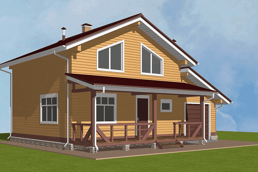 Дом-брус200х150мм-1,5 эт.-11700х10000мм-АР-КД Дом-брус200х150мм-1,5 эт.-11700х10000мм-АР-КД