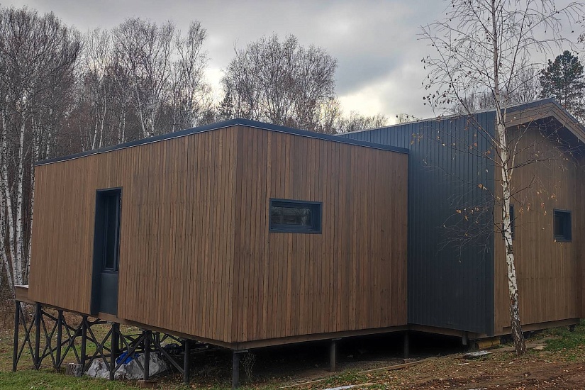 Дом каркасно-щитовой 14х14 м