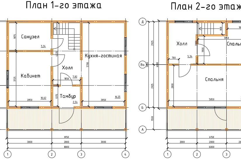 Дом из бруса 6*8